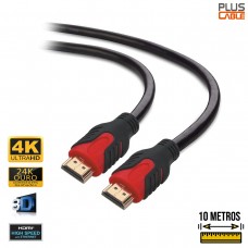 Cabo Emborrachado HDMI x HDMI v2.0 Mid Ultra HD 4K 10 Mts PC-HDMI100M Plus Cable